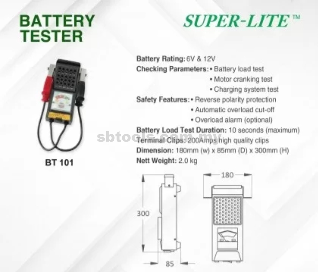 12V SUPER-LITE Battery Tester - Image 2