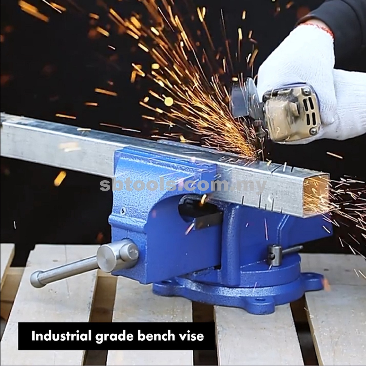 SB TOOLS Heavy Duty Industrial Bench Vice - Image 3