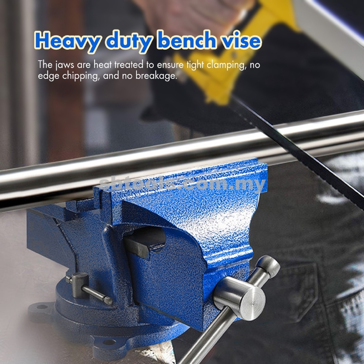 SB TOOLS Heavy Duty Industrial Bench Vice - Image 4