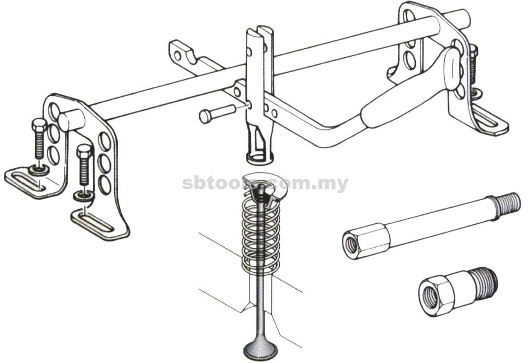 SB TOOLS Valve Spring Compressor Kit - Image 2