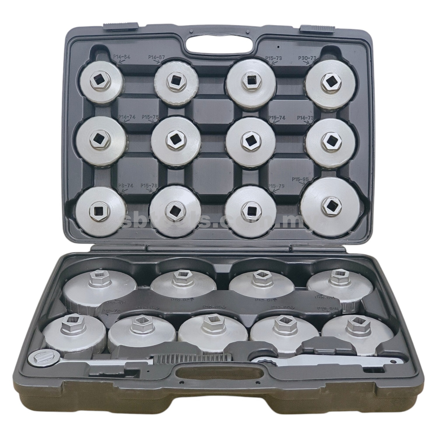 SB TOOLS 23Pcs Cup Filter Wrench Set