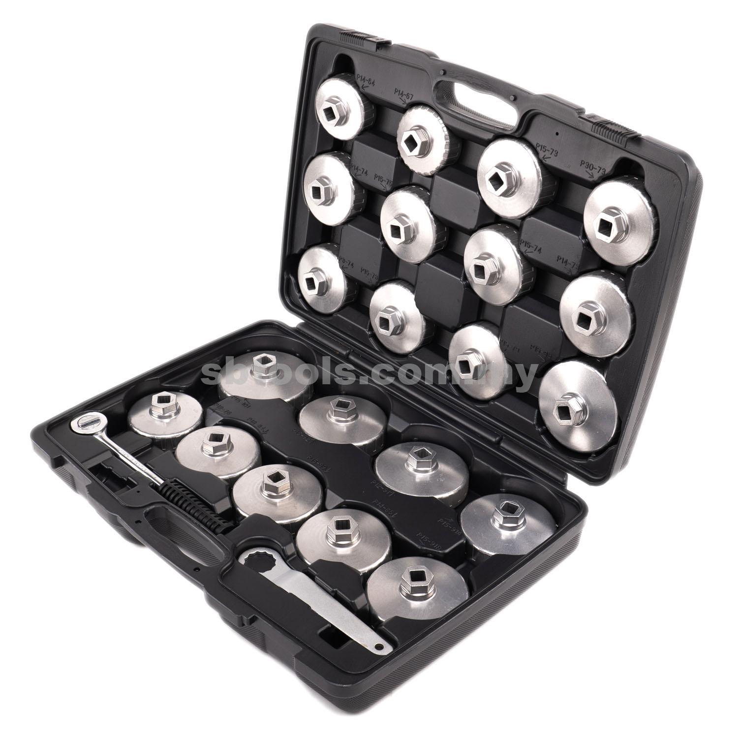 SB TOOLS 23Pcs Cup Filter Wrench Set