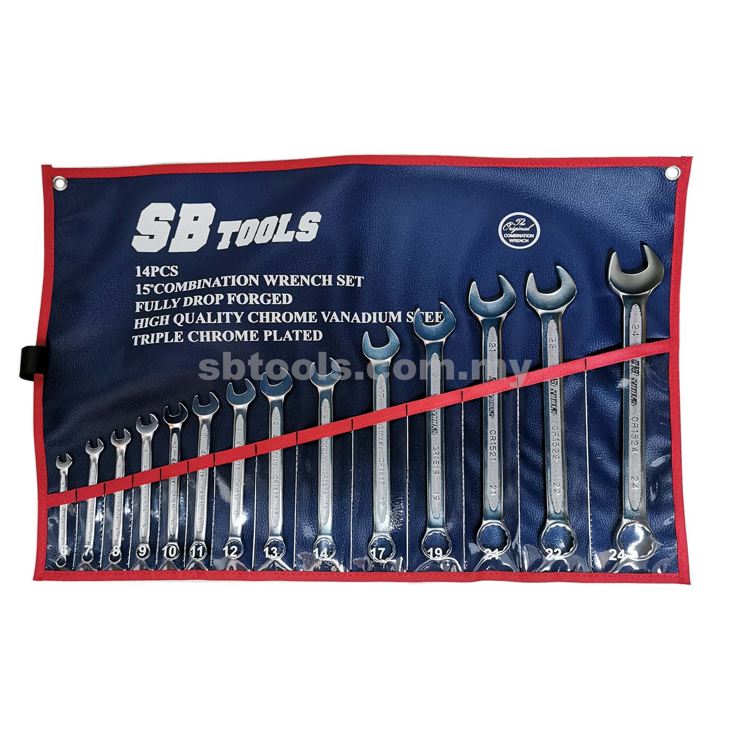 SB TOOLS 14Pcs Combination Wrench Set (6-24MM)