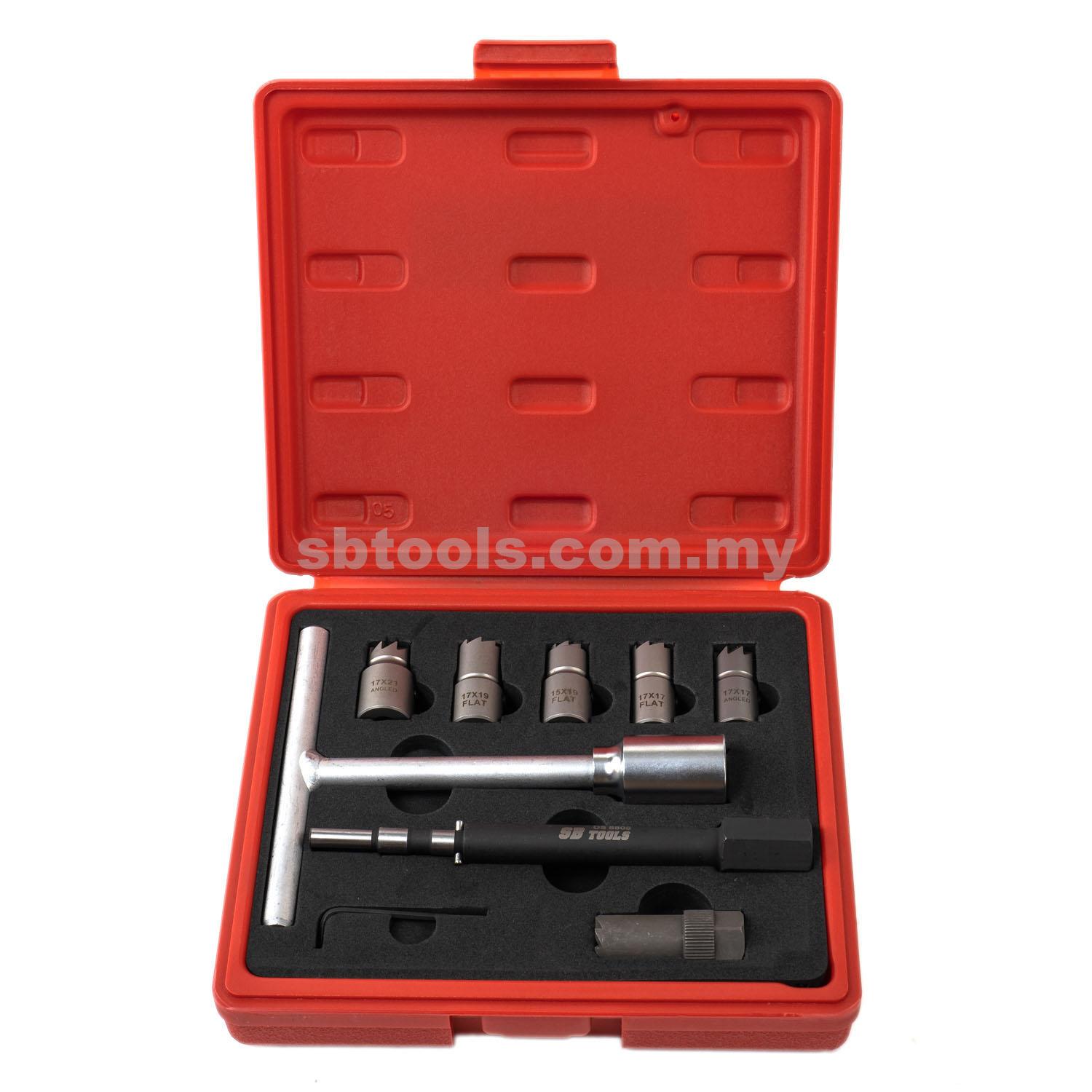 SB TOOLS 9Pcs Diesel Injector Seat Cutter Set