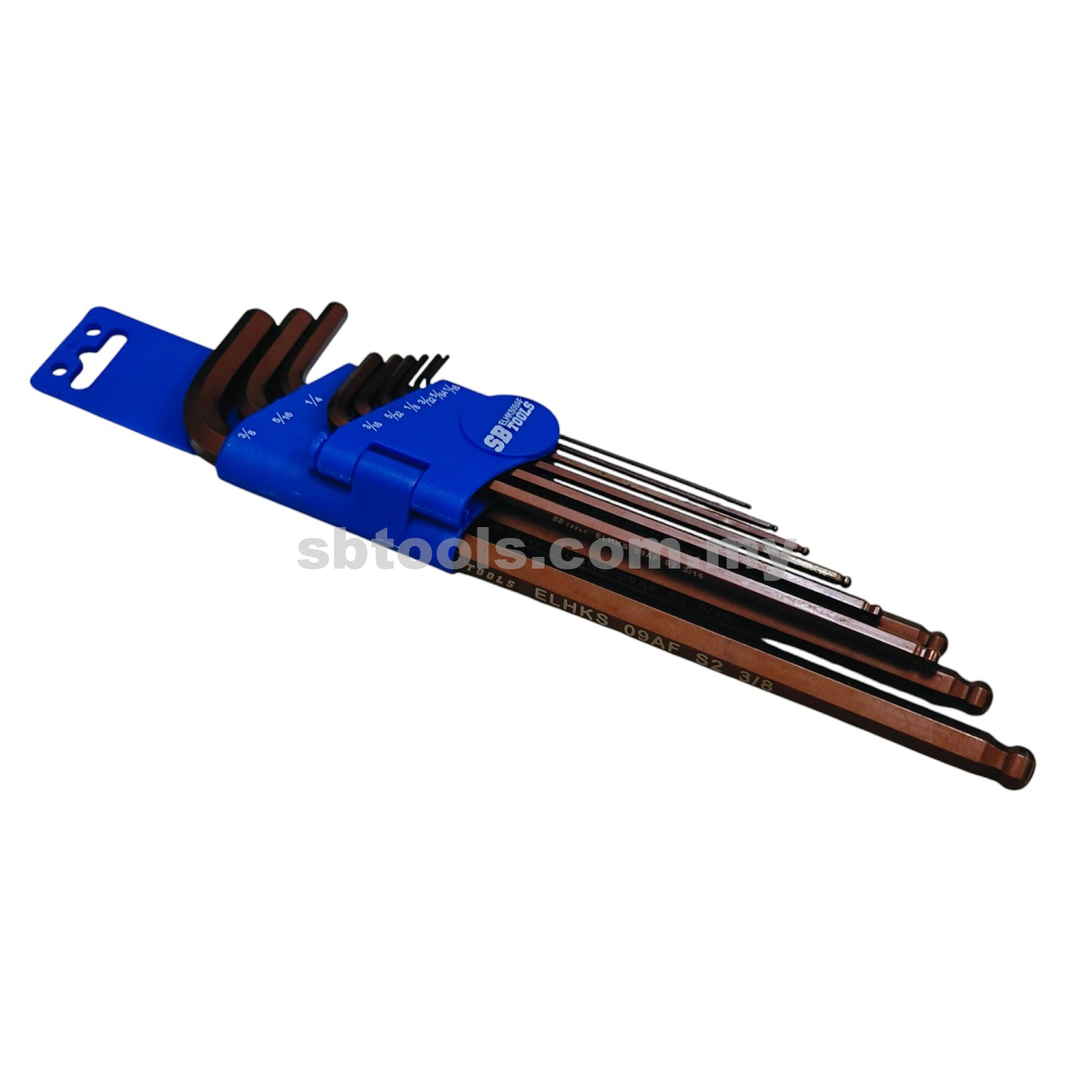 SB TOOLS 9Pcs Extra Long Hex Key Set (AF Size)