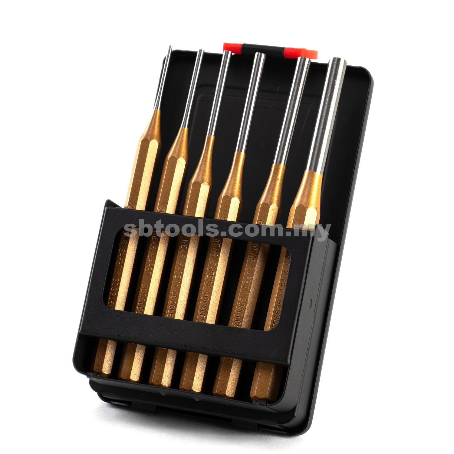 SB TOOLS 6Pcs Pin Punch Set