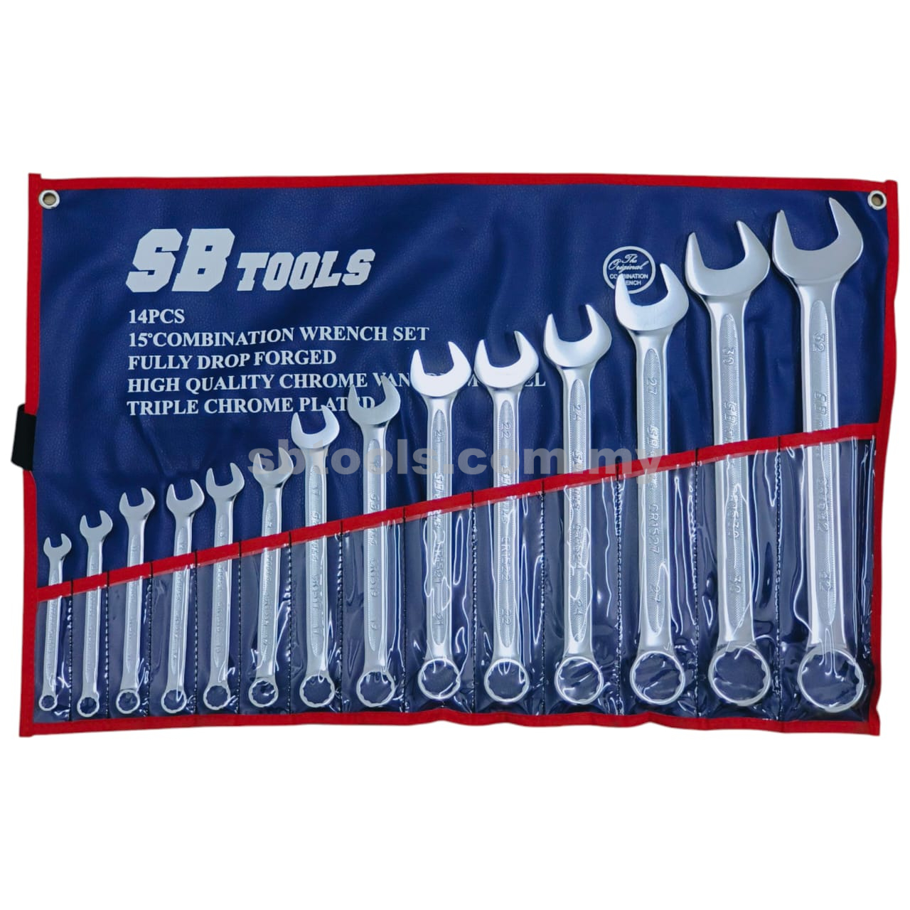 SB TOOLS 14Pcs Combination Wrench Set (8-32mm)