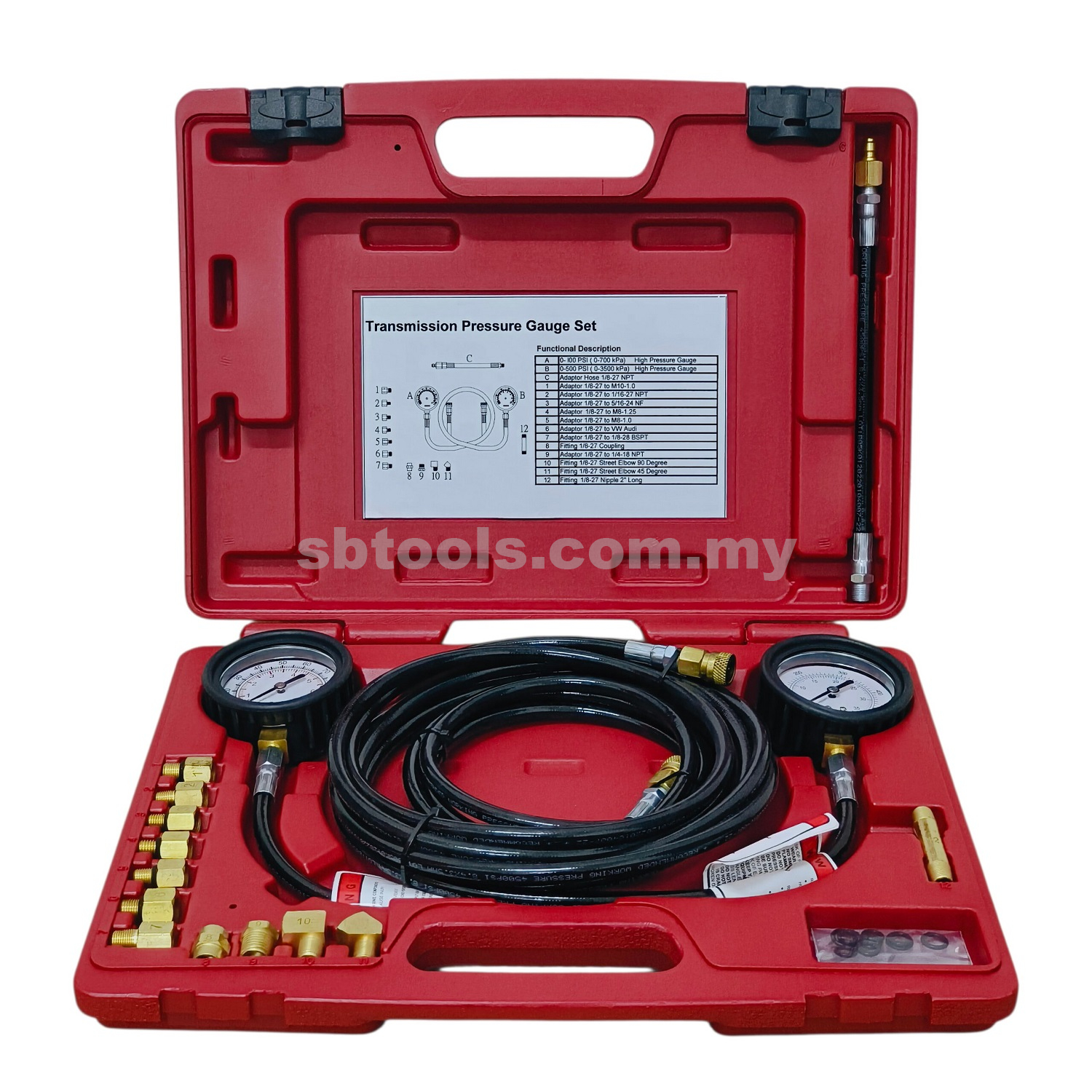 SB TOOLS Transmission Pressure Gauge Set