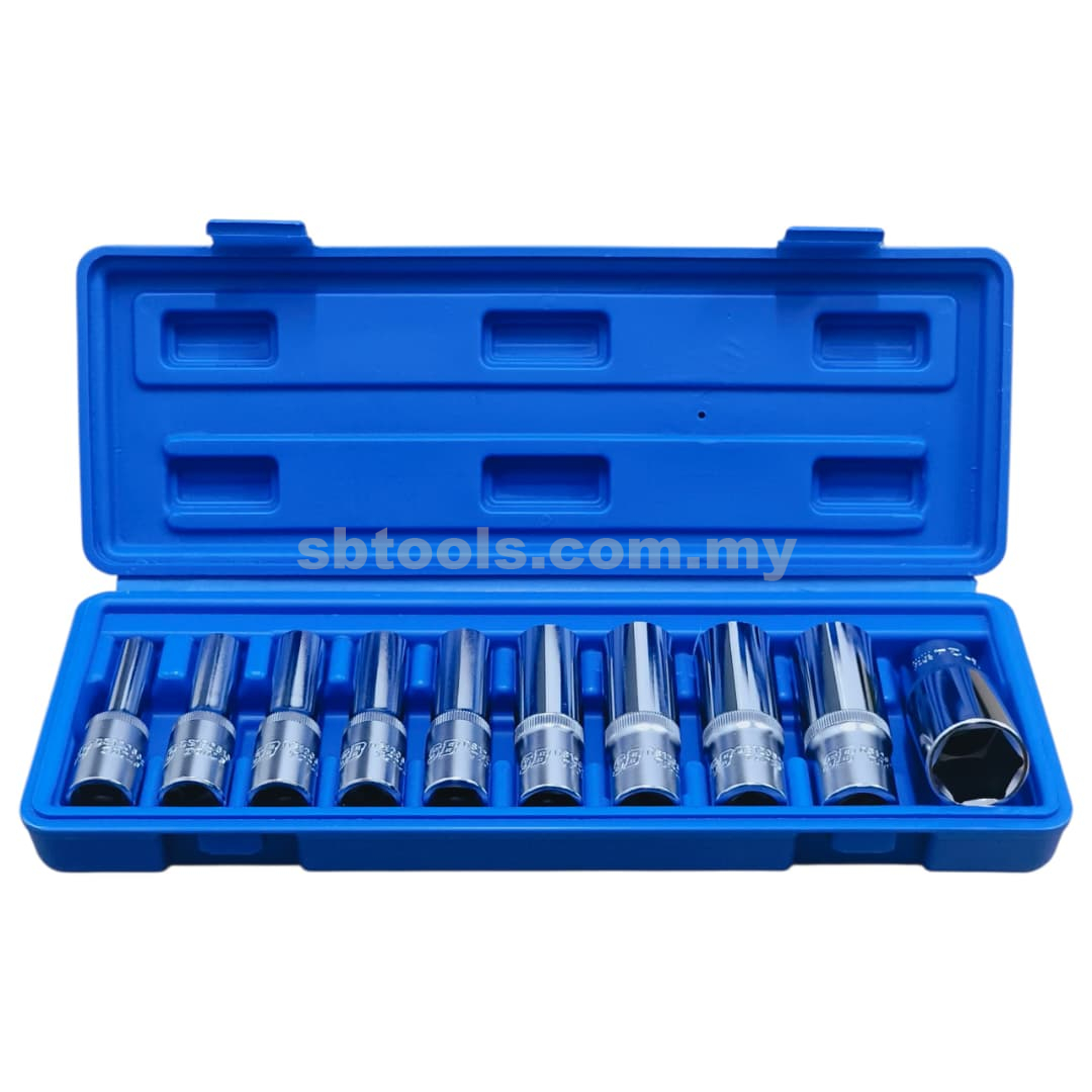 10Pcs Deep Socket Set (8-24mm)
