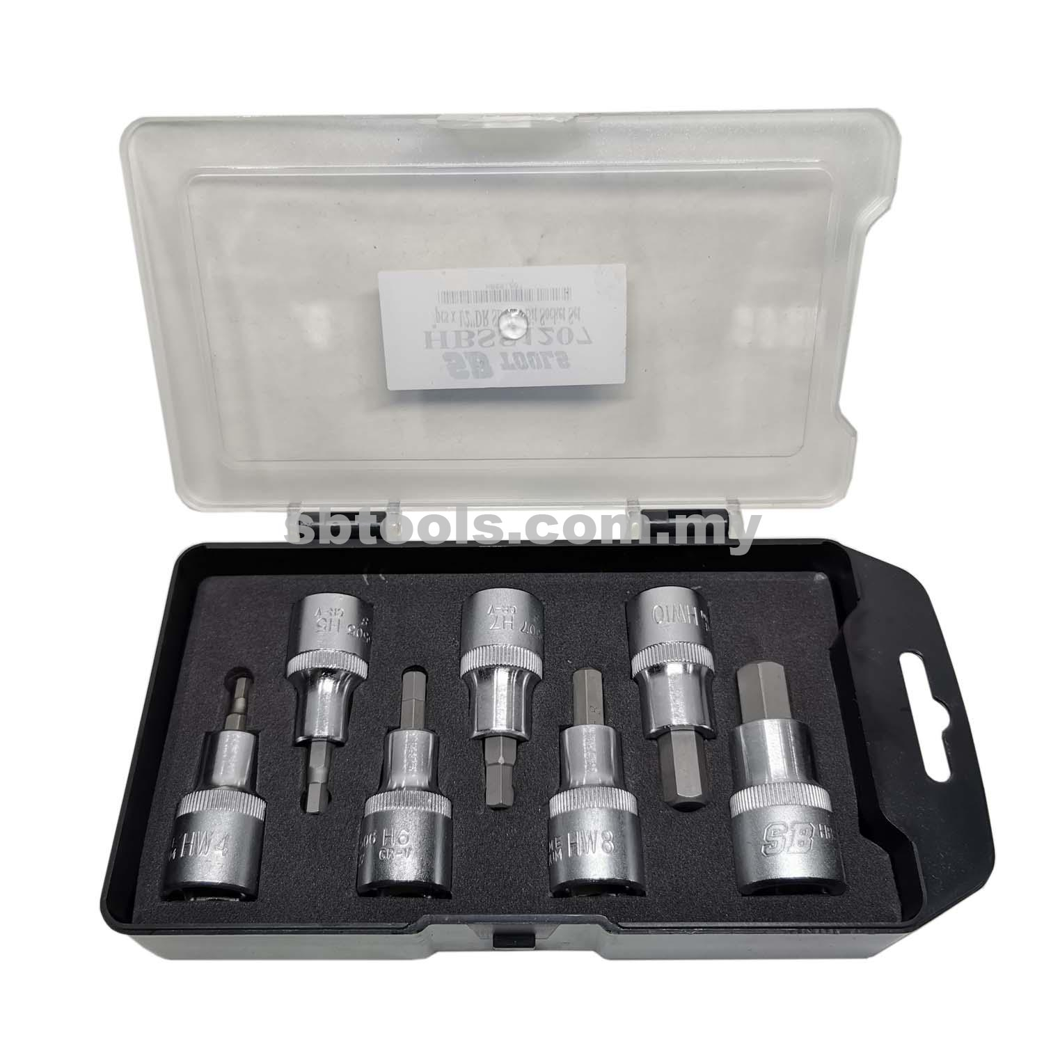 SB TOOLS 7Pcs Hex Bit Socket Set (H4~H12)