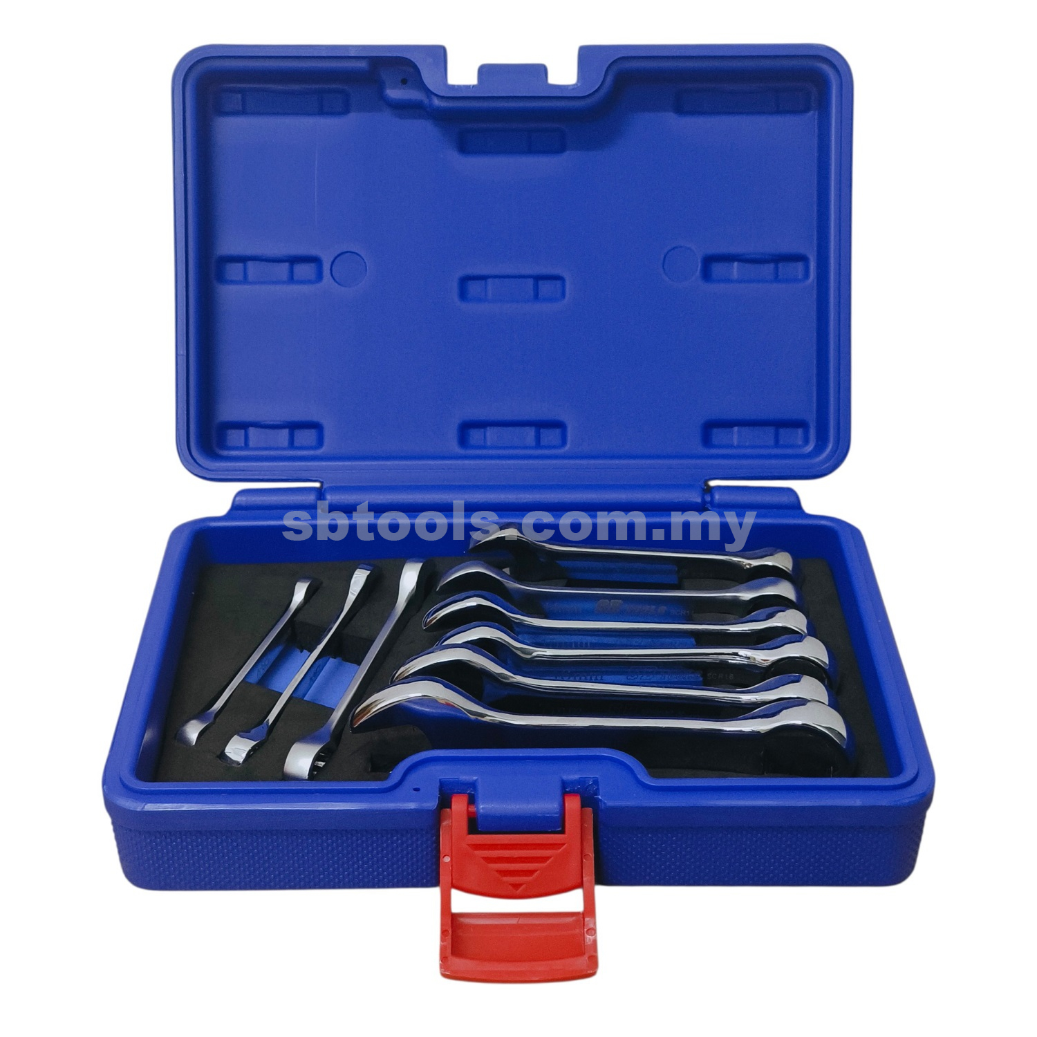 SB TOOLS 9Pcs Stubby Combination Wrench Set (8-19mm)