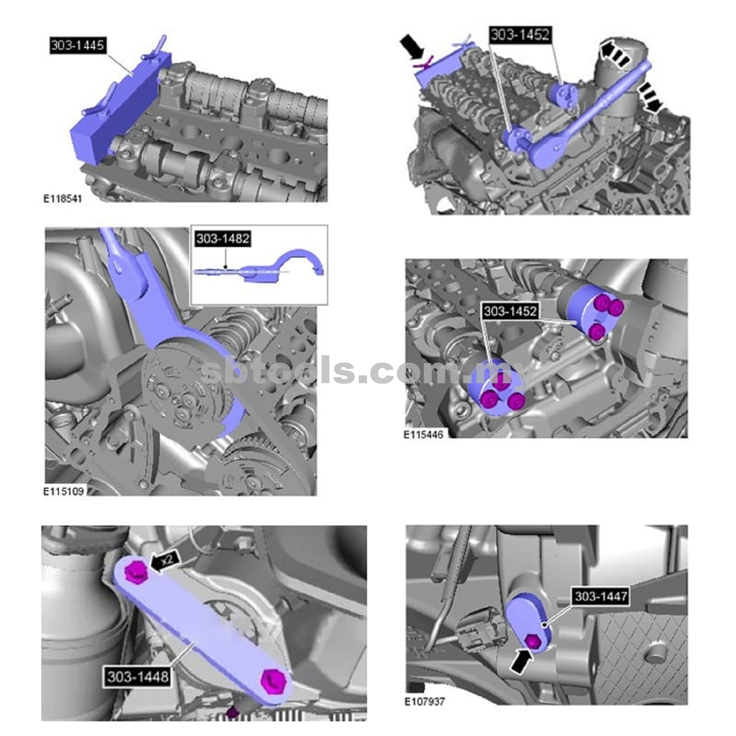V8 Jaguar & Land Rover Engine Timing Tool Set (5.0L) - Image 4