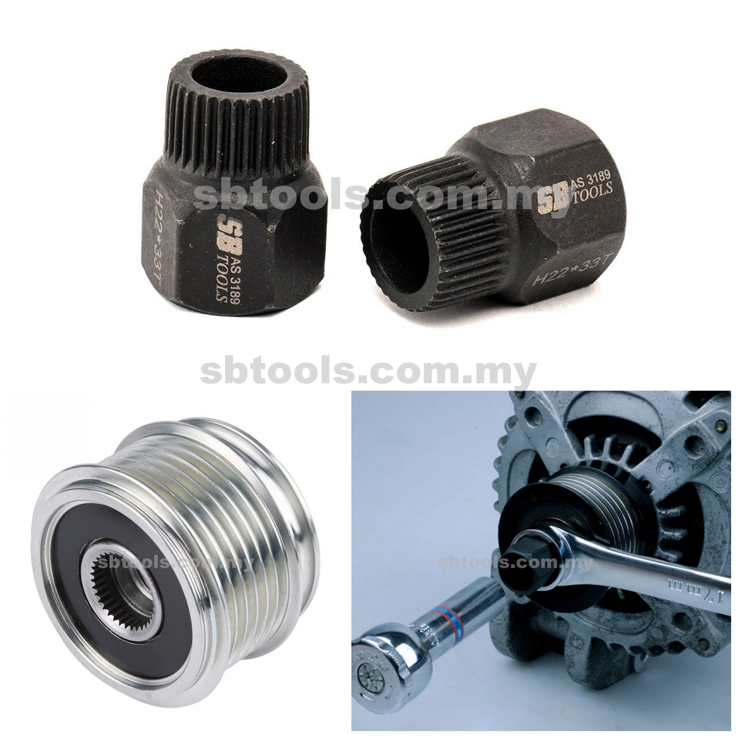 SB TOOLS Alternator Pulley Socket (19mm)