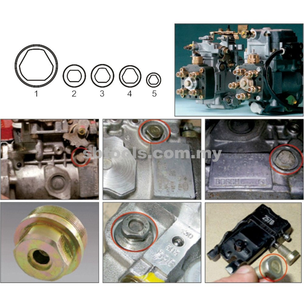 SB TOOLS Bosch Diesel Injection Pump Socket Kit - Image 3
