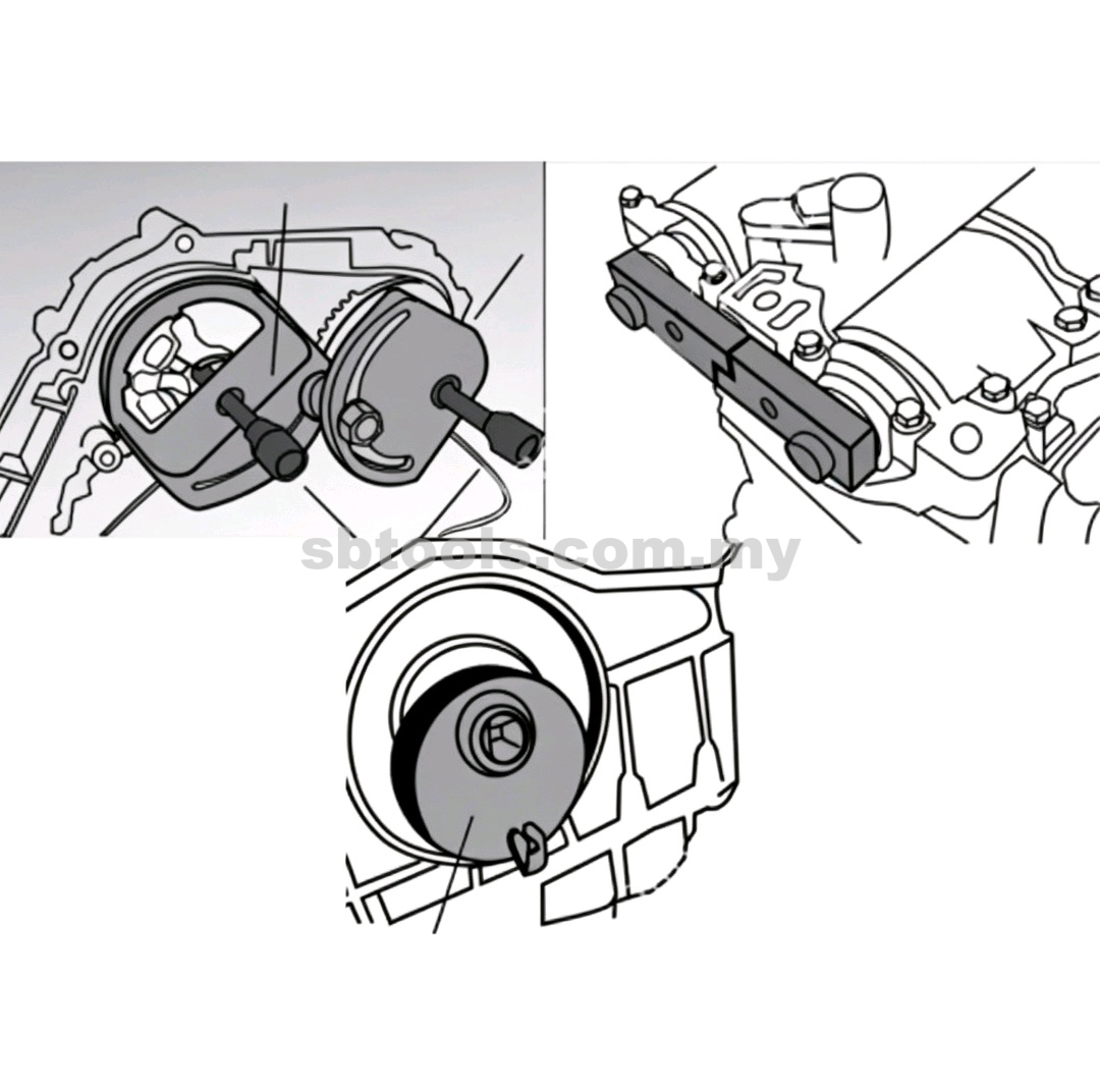 SB TOOLS Volvo Camshaft Alignment Tool Set (T6) - Image 2
