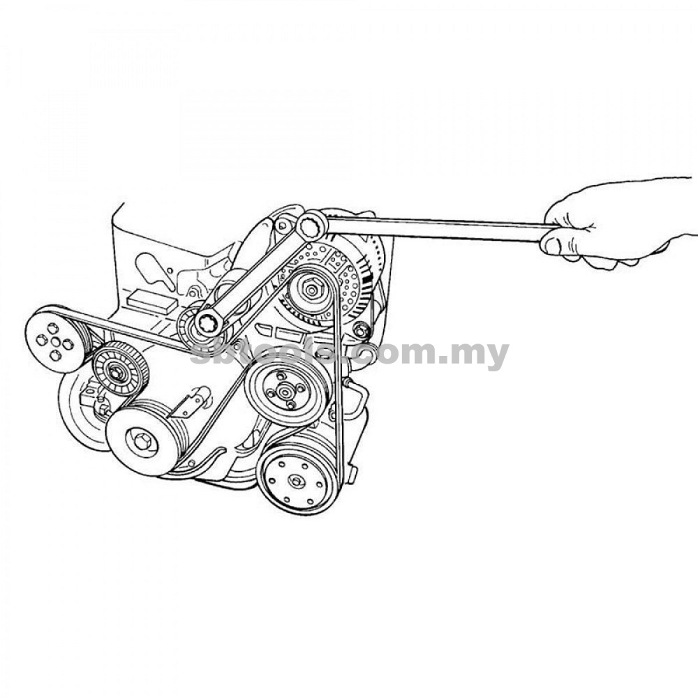 SB TOOLS Universal Ratcheting Serpentine Belt Tool Set - Image 2