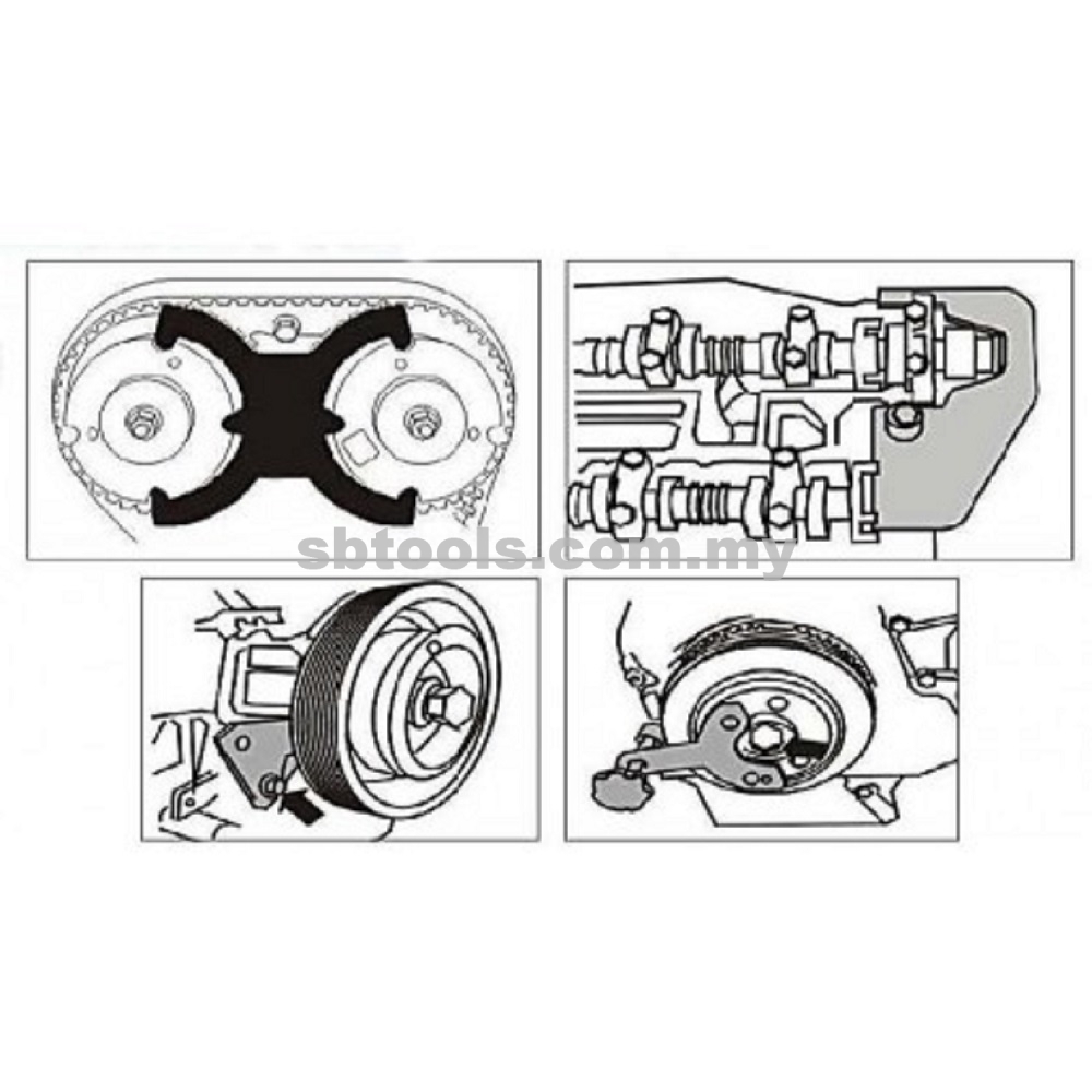 SB TOOLS Volvo Engine Timing Tool Set (T4, T5) - Image 2
