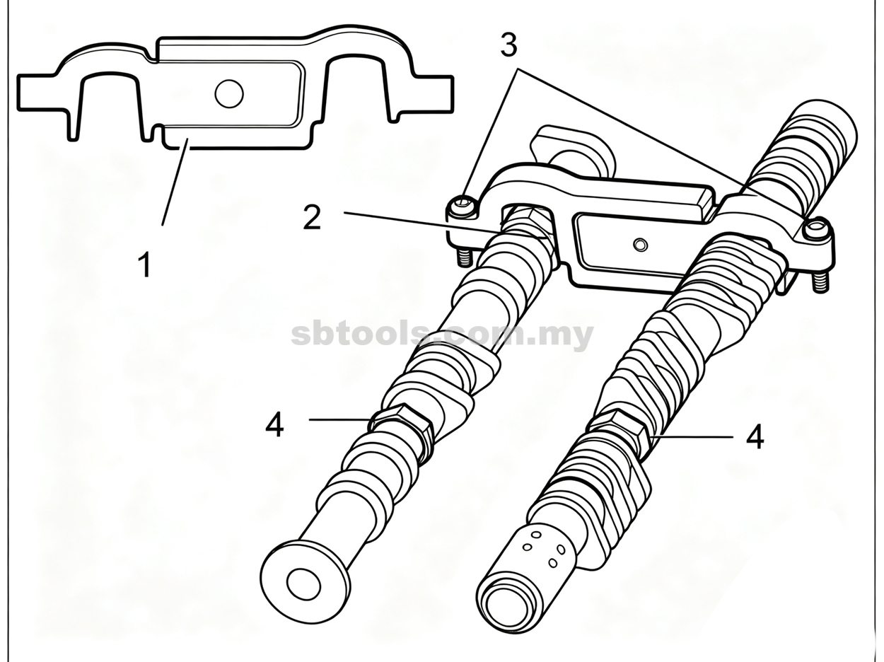 SB TOOLS Porsche Camshaft Alignment Tool Set (V8) - Image 2