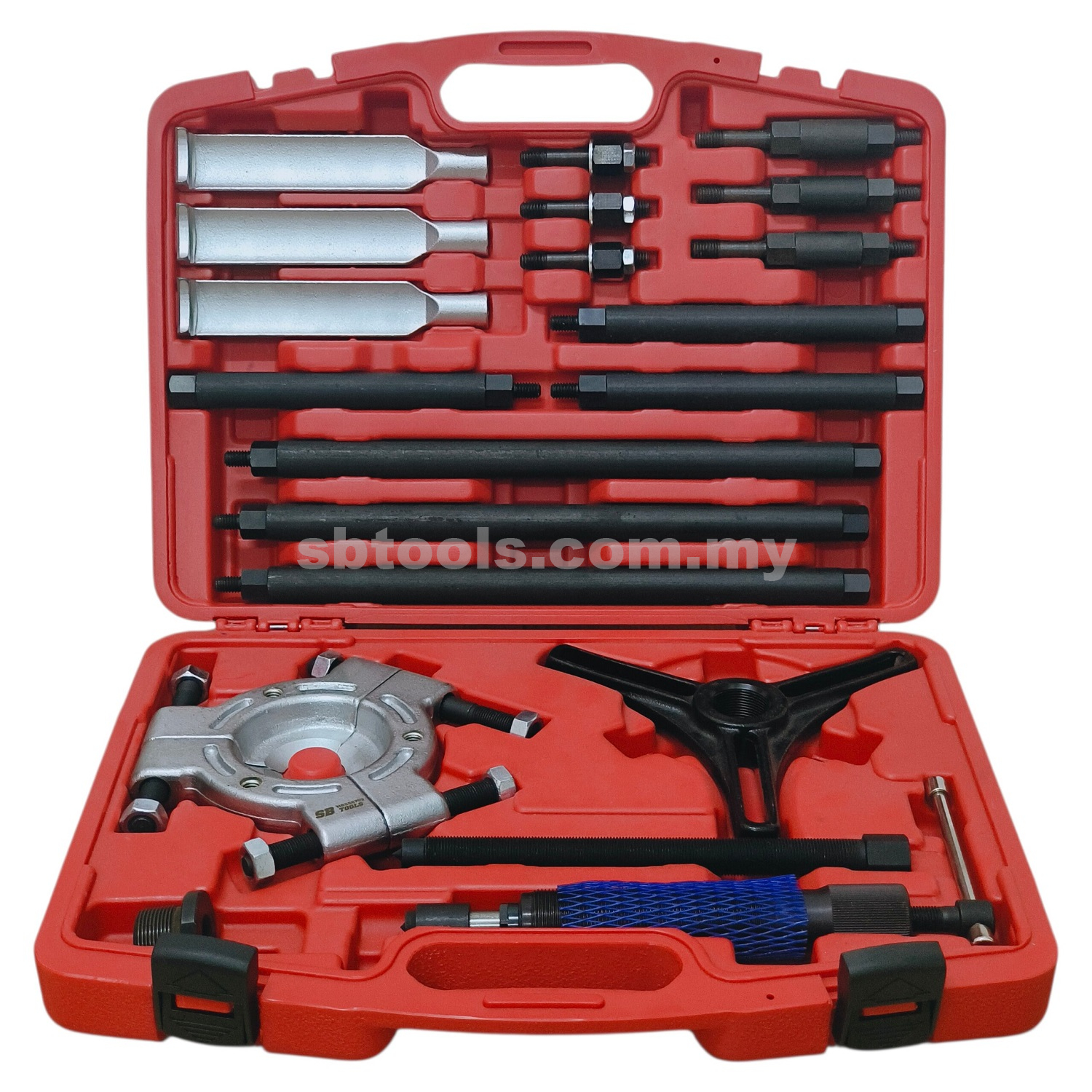 SB TOOLS 3 Way Hydraulic Bearing Separator & Puller Set