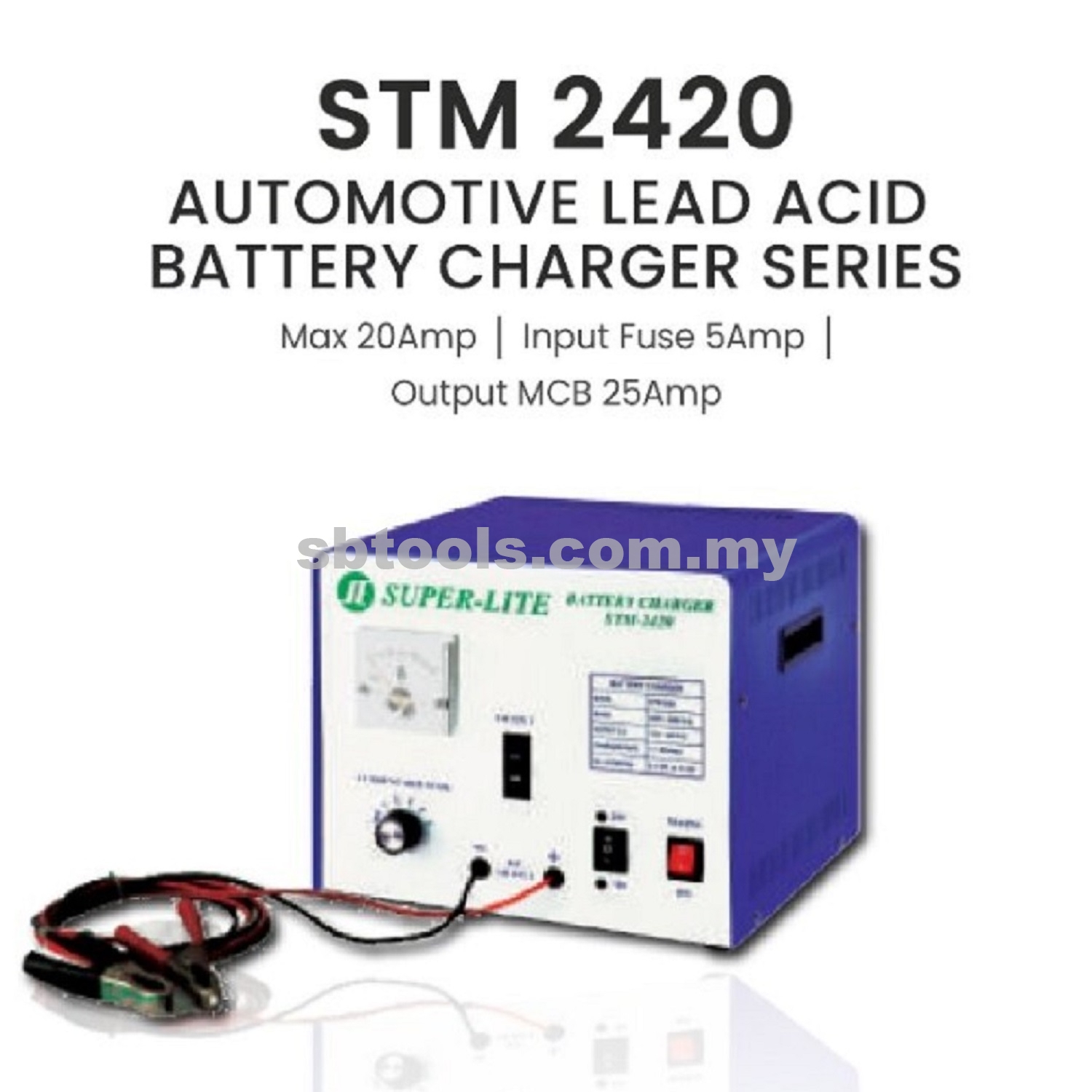 12V~24V SUPER-LITE Battery Charger (20Amp)