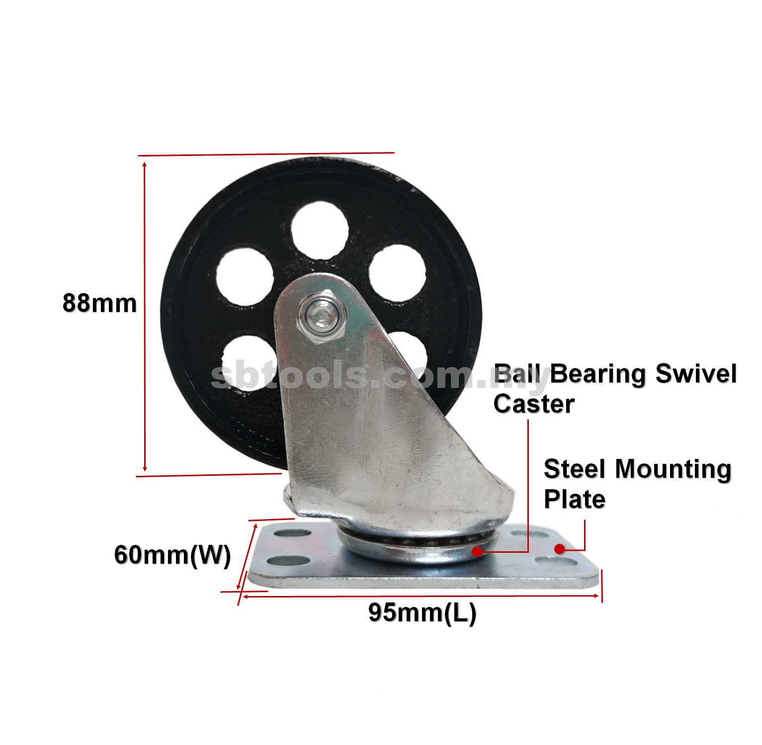 XR TOOLS Wheel For Engine Crane 88mm (Unit Price) - Image 2