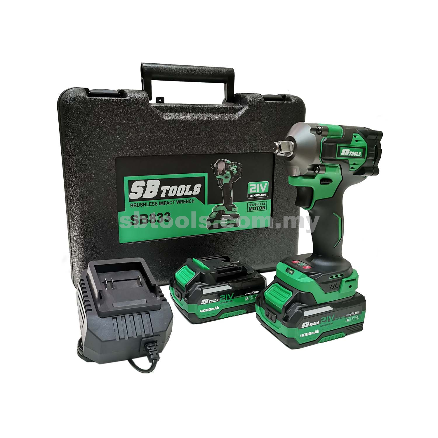 SB TOOLS 1/2"DR Cordless Battery Impact Wrench (457 Ft-lb / 620 NM)