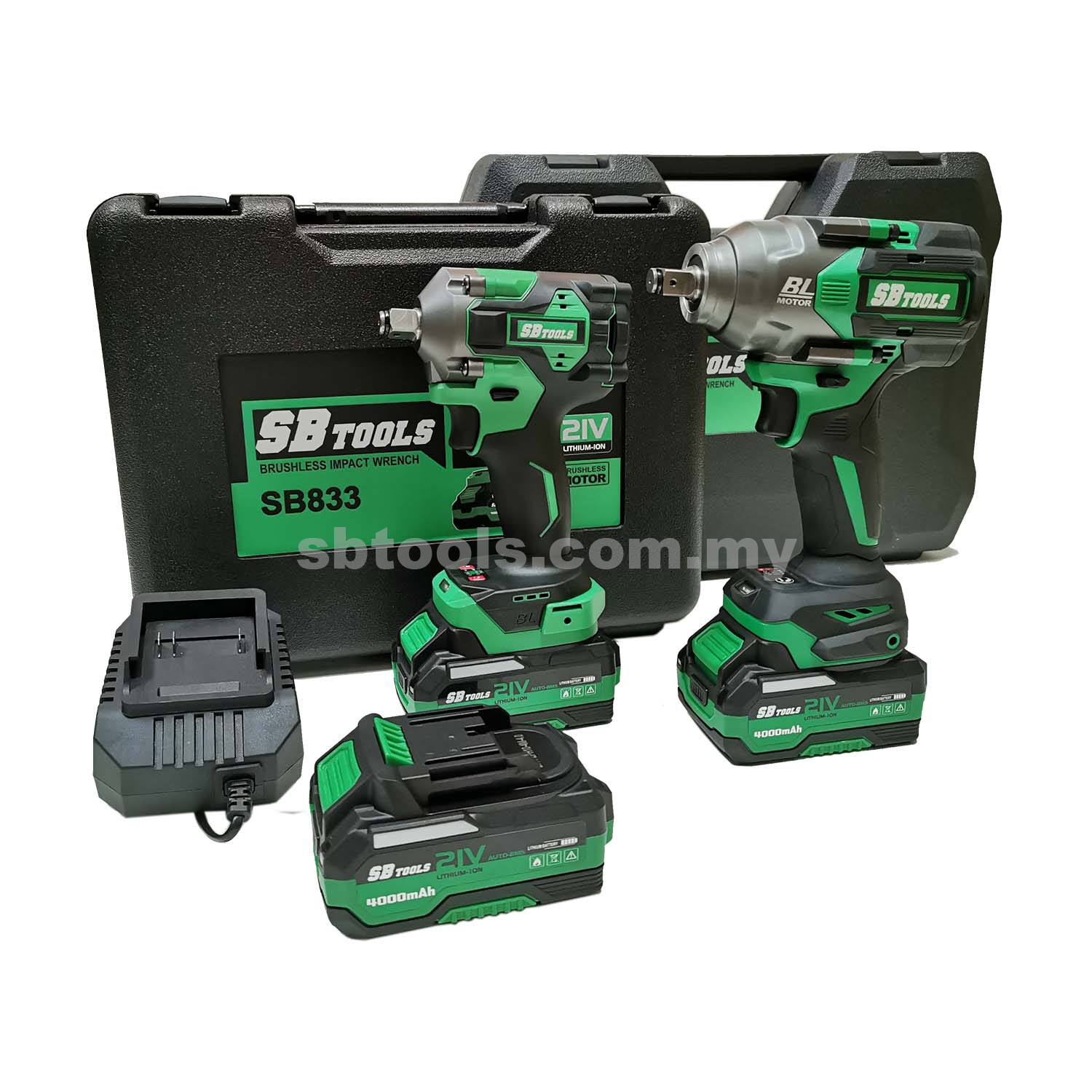 SB TOOLS 1/2″DR Brushless Cordless Impact Wrench With 1 Charger & 3 Battery