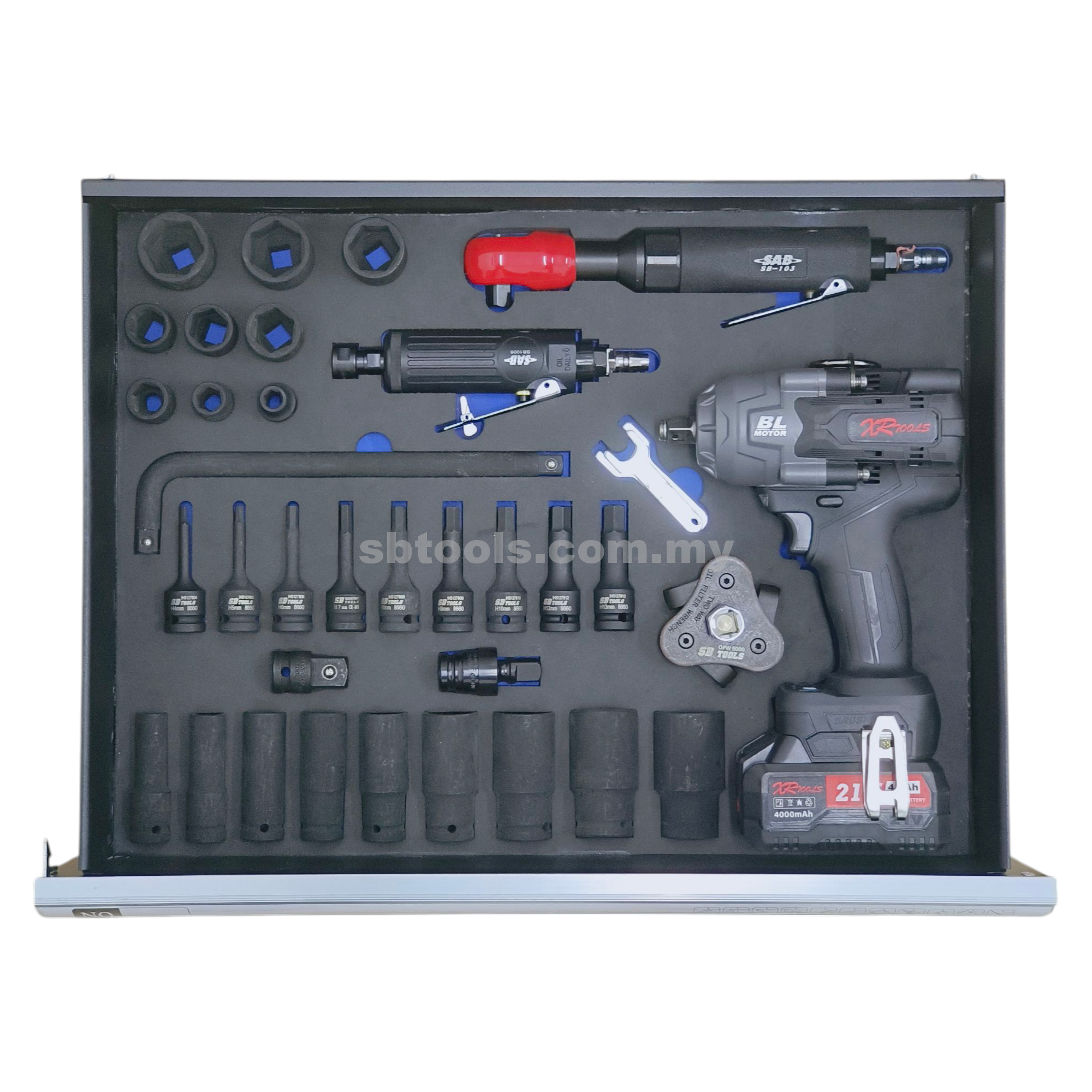 SB TOOLS 268Pcs Cabinet Tool Set With High Toque Cordless Impact Wrench - Image 6
