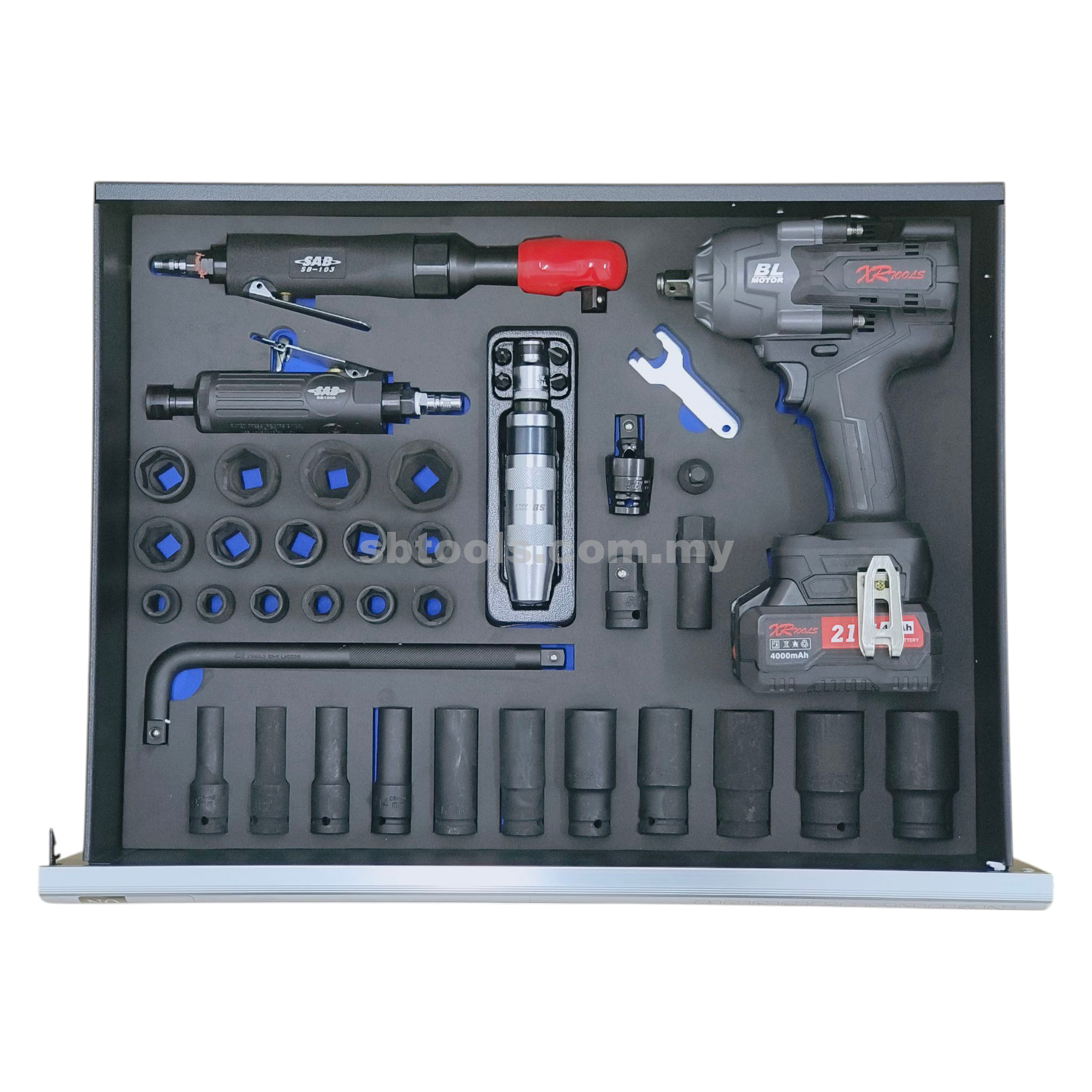 SB TOOLS 278Pcs Cabinet Tool Set With High Toque Cordless Impact Wrench - Image 6