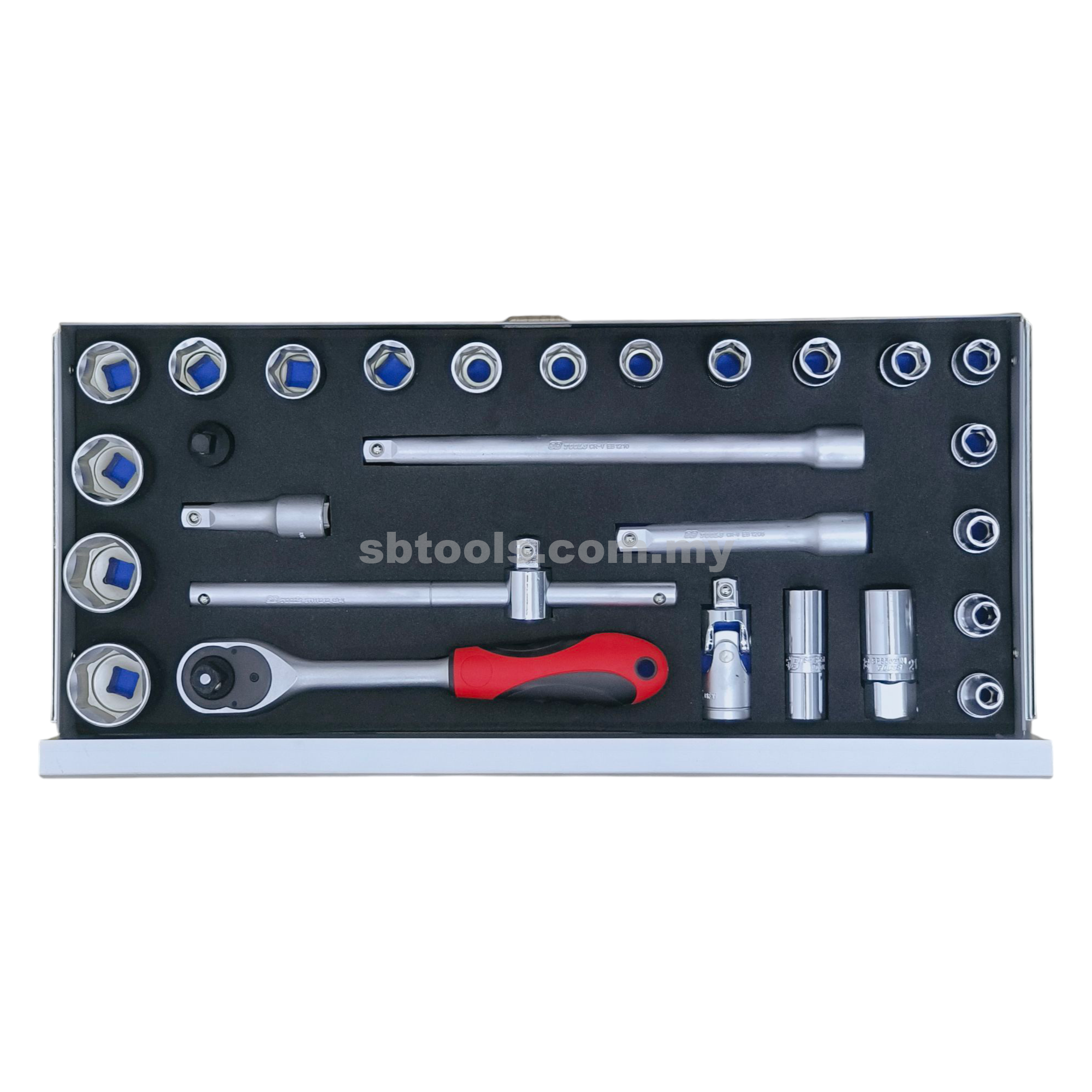 Professional Tool Chest Set with Cordless Impact Wrench 75pcs - Image 4