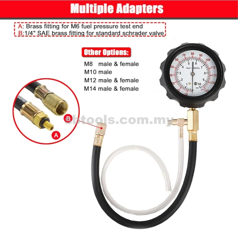 XR TOOLS Auto Multi function Fuel System Pressure Gauge - Image 4