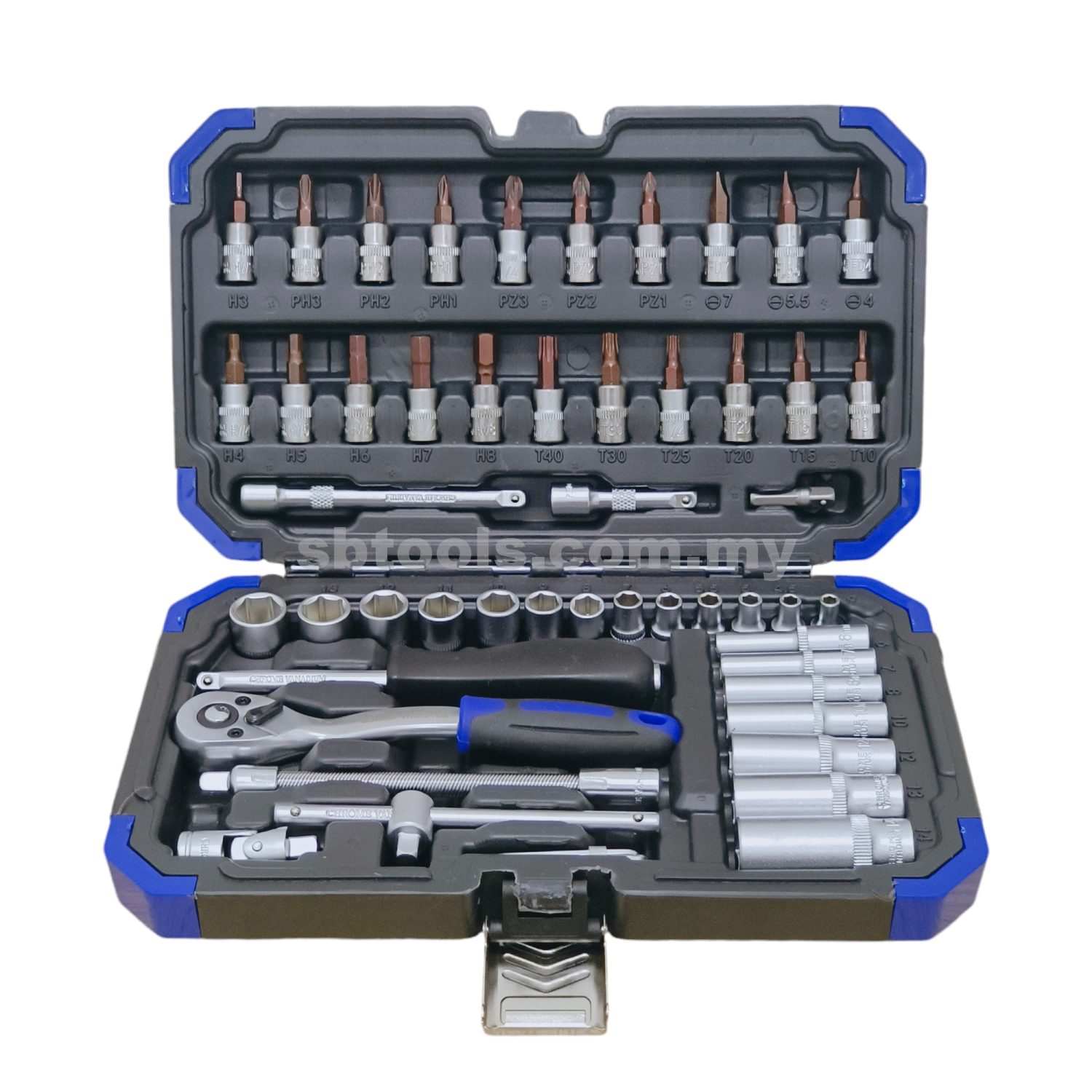 CR-V 1/4"DR Box Socket Set (53Pcs)