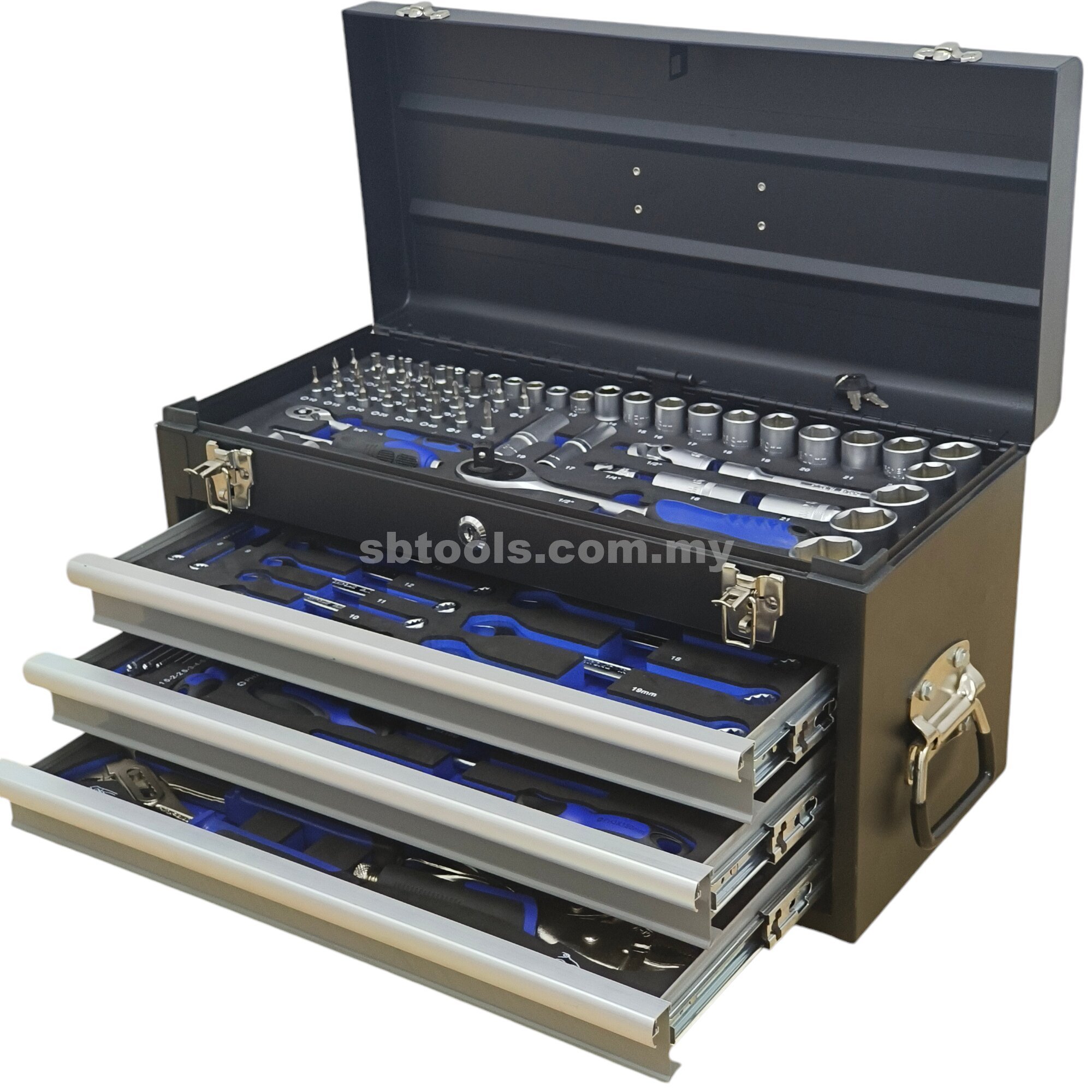 108Pcs Mechanic Tool Chest Set With 3-Drawer