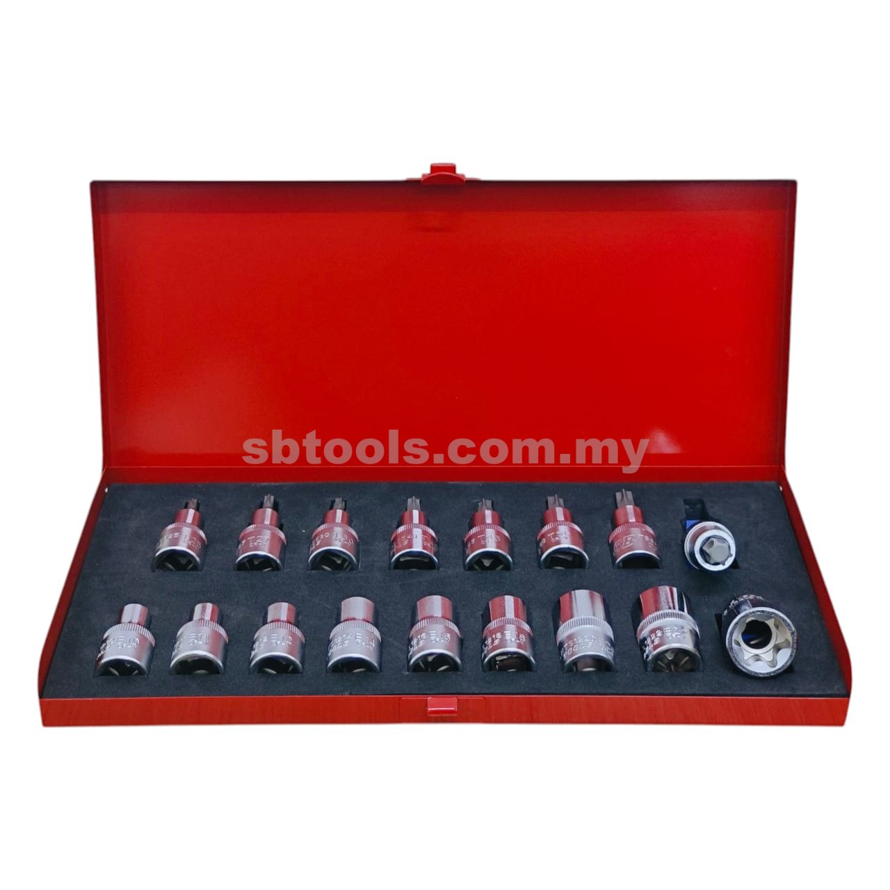 SB TOOLS 17Pcs E Socket & Torx Socket Set