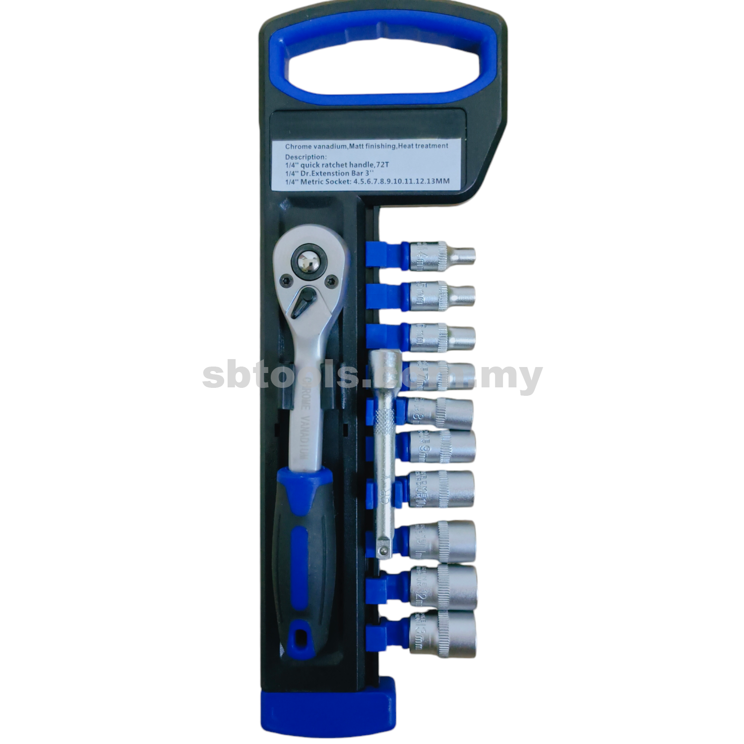 CR-V 1/4″DR Ratchet Box Socket Set