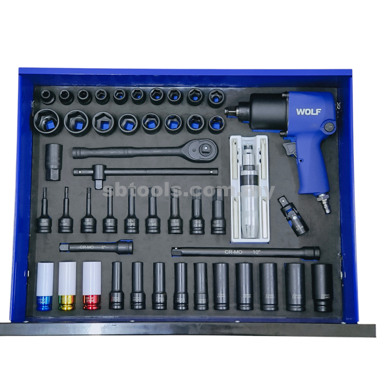 XR TOOLS 266Pcs Cabinet Tool Set With Air Impact Wrench - Image 6
