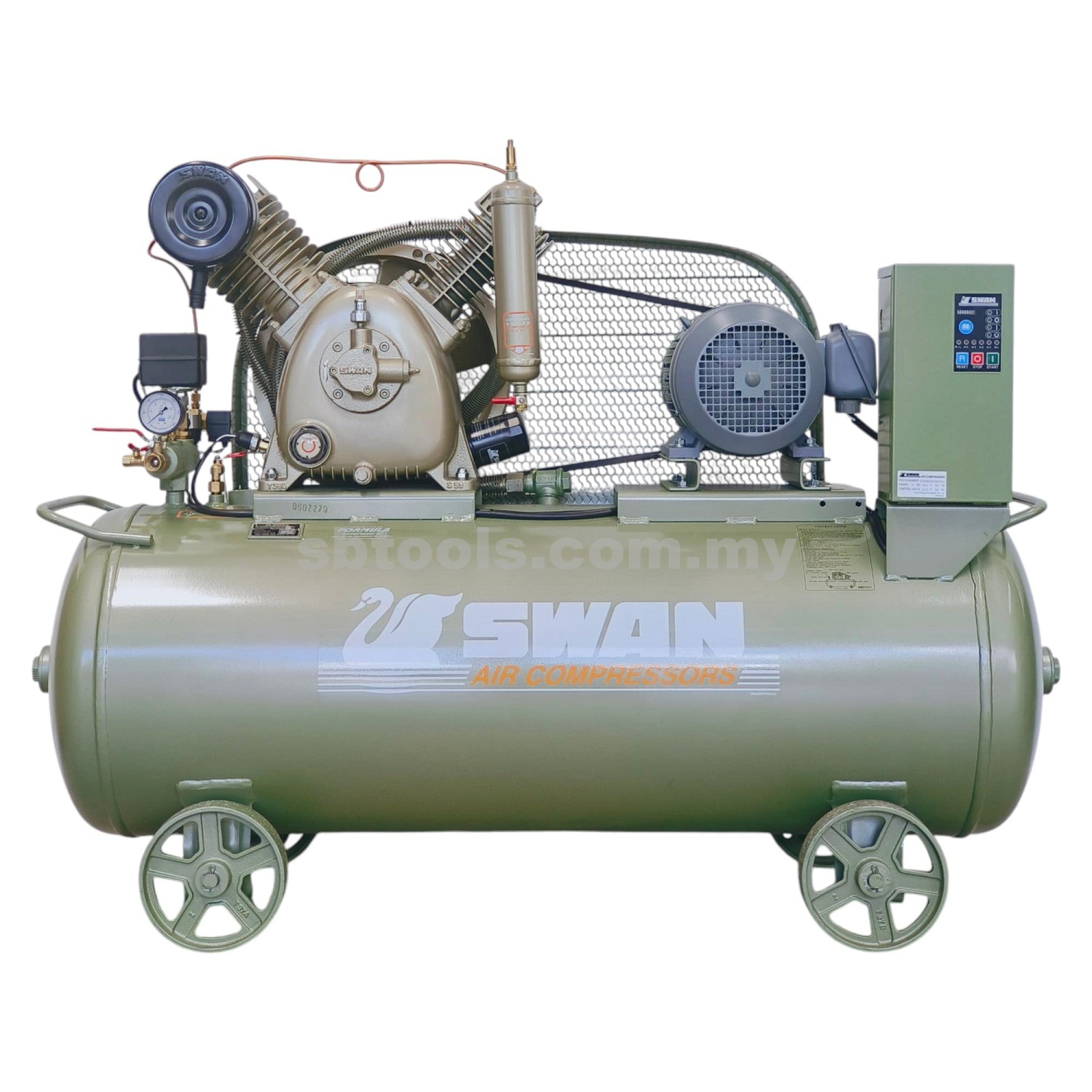 SWAN 5HP Air Compressor 3Phase High Pressure | 237L | 12Bar