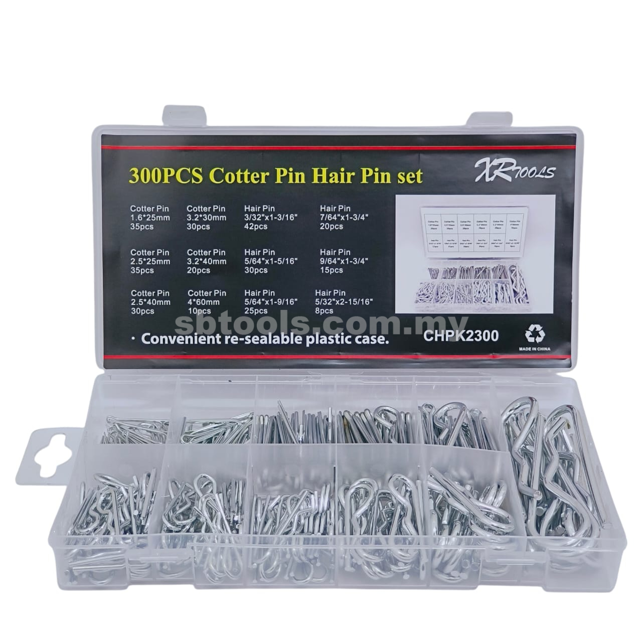 XR TOOLS 300Pcs Cotter Pin Set