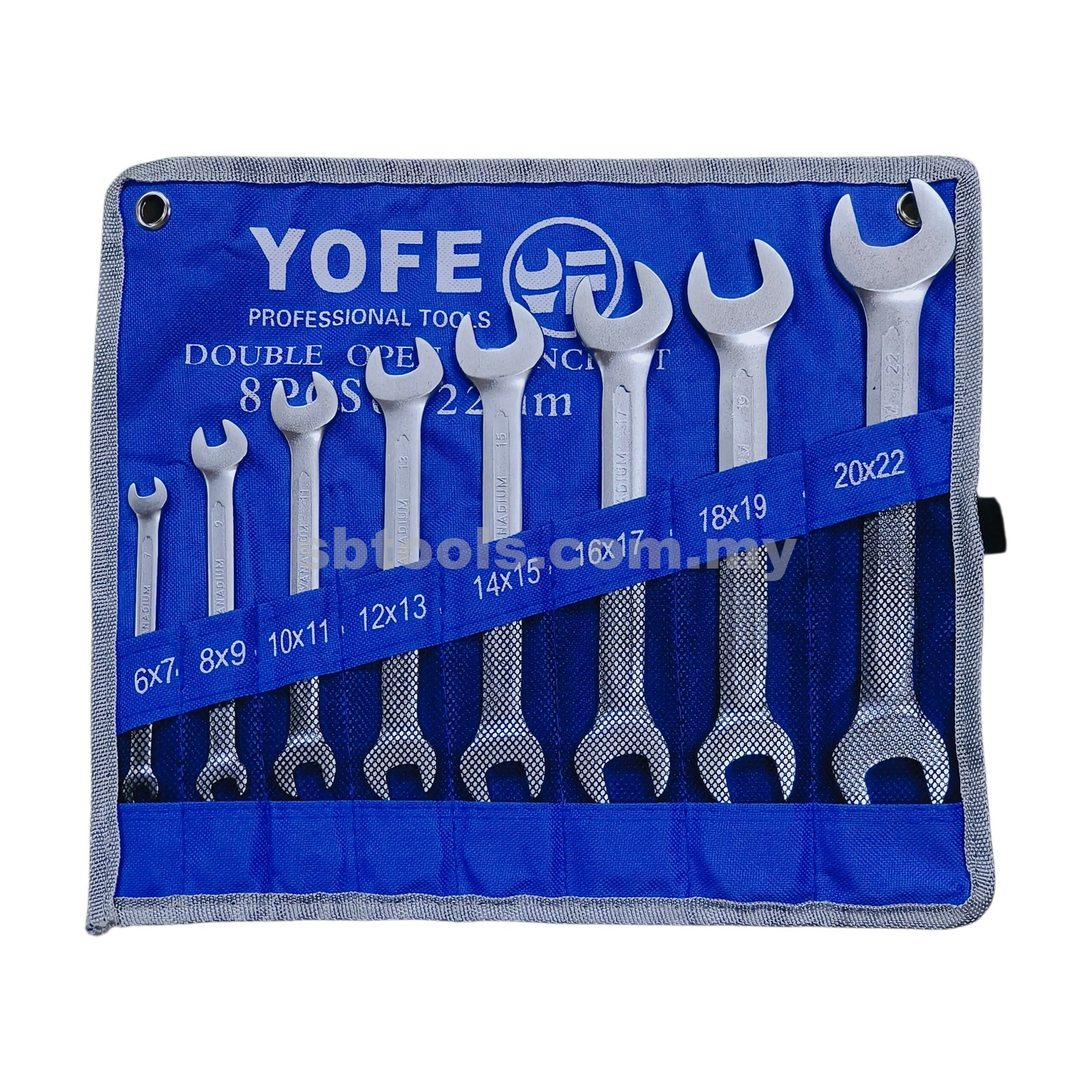 8Pcs Double Open End Set 6~22MM