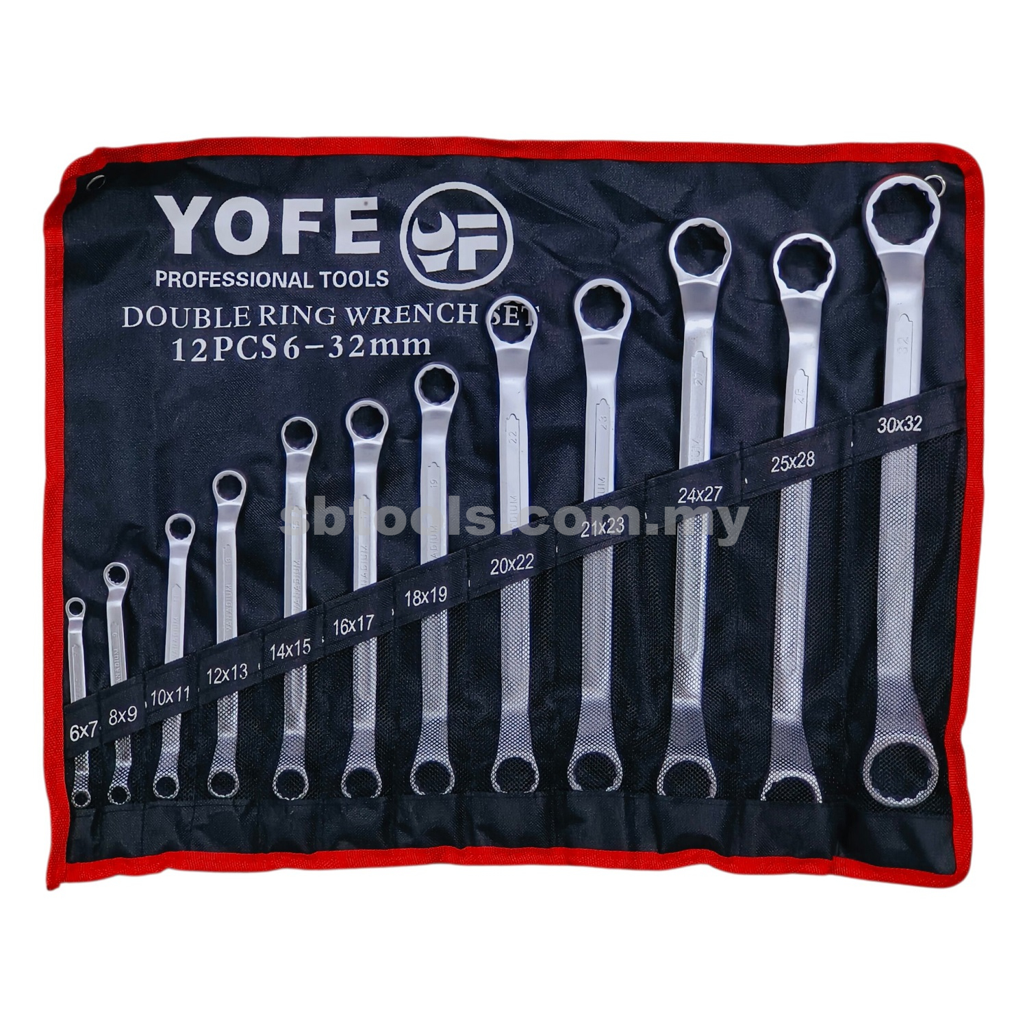 12Pcs Double Offset Ring Wrench Set 6~32mm