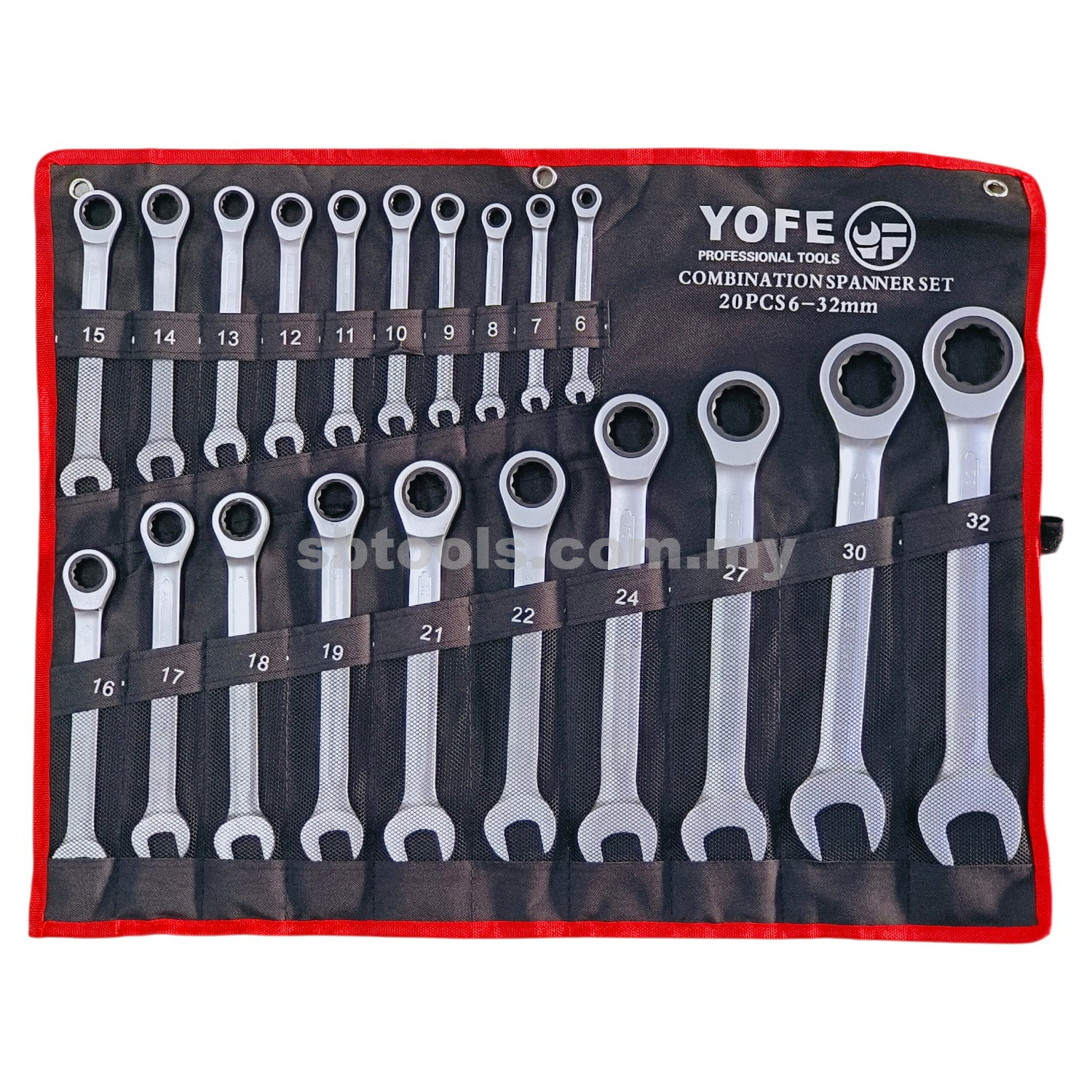 20Pcs Ratchet Gear Wrench Set 6~32mm