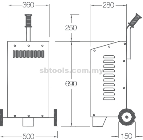 SUPER-LITE STM2460 Battery Charger / Engine Starter - Image 3