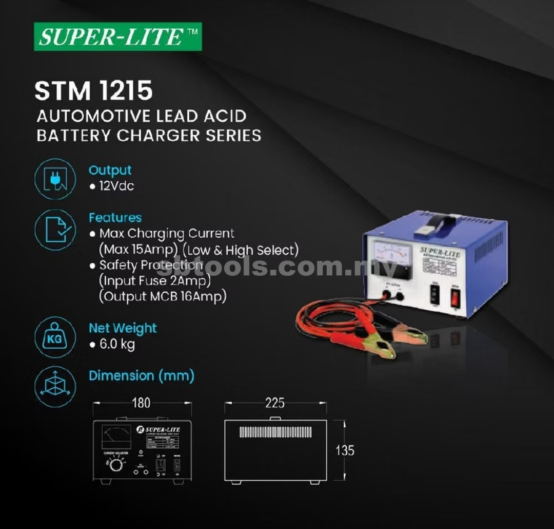 12V SUPER-LITE Battery Charger (15Amp) - Image 2