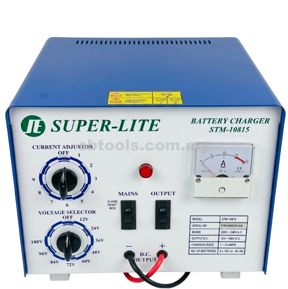 12V~108V SUPER-LITE Battery Charger (15Amp)