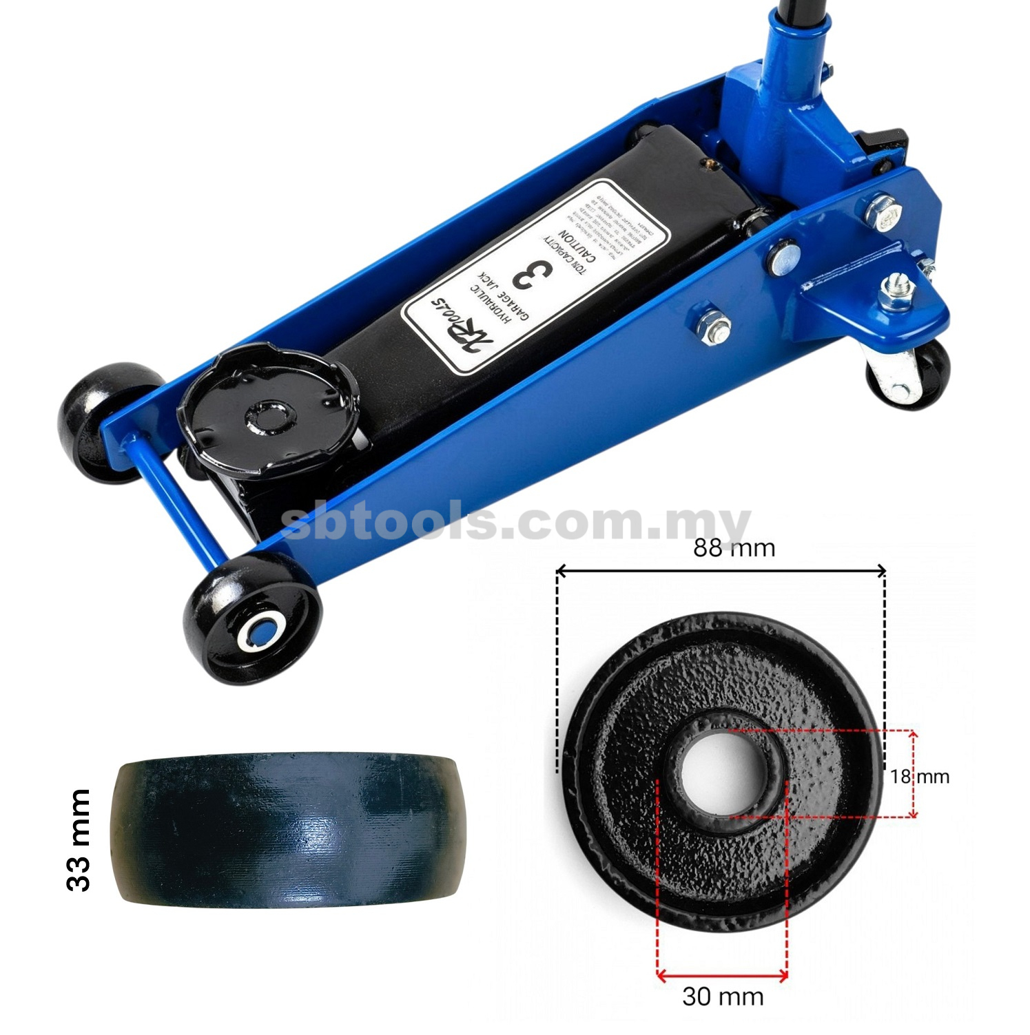 XR TOOLS Fit Wheel For Garage Jack (Unit Price)