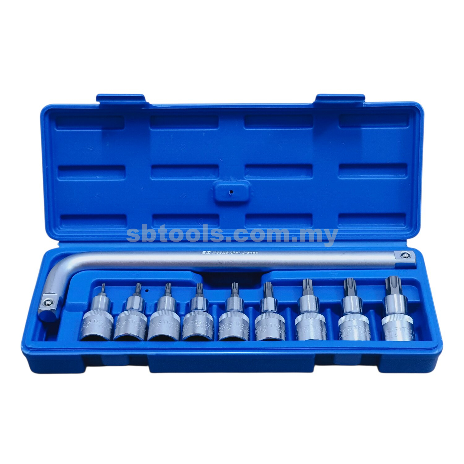SB TOOLS 10Pcs Torx Bit Socket Set (T8~T55)