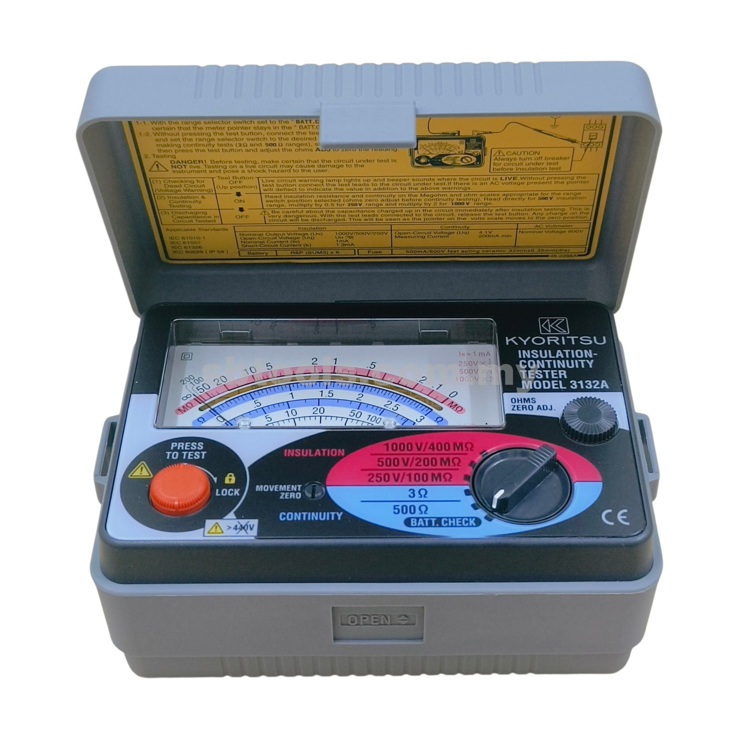 KYORITSU 3132A Analog Insulation / Continuity Tester
